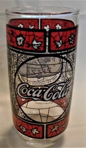 Coca Cola Vintage Keystone Pizza klar 6" hoch Tiffany Glas Stil selten - Bild 1 von 10