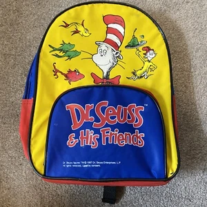Vintage 1997 Dr. Seuss & His Friends Bookbag Backpack - Picture 1 of 5