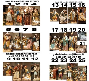 25 PASTORI LANDI 10 CM costumi storici shepherds crib crèche bergers - Imagen 1 de 1