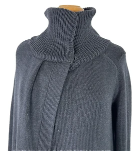 Lululemon Chunky Merino Sweater Karmic Cocoon Wrap Size 4 Heather Black LULU - Bild 1 von 14