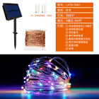 Twin Pack Decoration LED Solar String Lights Copper Wire Outdoor Deck Waterproof