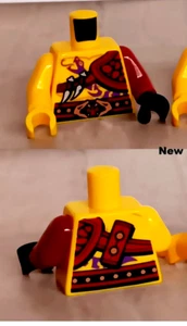New LEGO Turtle Shell Armor Dark Red Shell Body Rivets Copper Belt TATTOO Snake - Picture 1 of 1