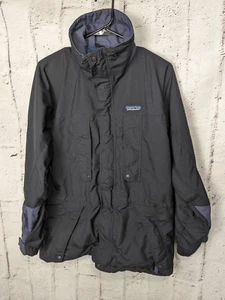 Patagonia Vintage 90s Shelled Synchilla Black Lightweight Jacket Mens S Small US - Picture 1 of 8