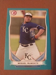 2014 Miguel Almonte Bowman Blue Baseball Rookie Card RC #TP71 KC Royals /399 - Bild 1 von 2