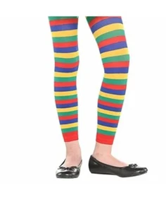 New Amscan Girl's Rainbow ๐ Footless Opaque Tights sz M-L up to 85 lbs - Picture 1 of 2