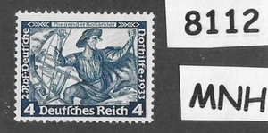 Sello MNH B50 Richard Wagner 1933 Ópera Holandés Tercer Reich Alemania #8112 - Imagen 1 de 1