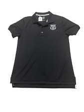 Barcelona Football Club Mens Polo Shirt Black Size Small Good Condition