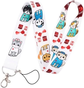 Cat Veterinarian Vet Veterinary Doctor Nurse Hospital Medical 17.7" Neck Lanyard - Foto 1 di 3