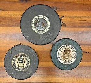 3er Set Vintage Stahl Maßbänder Lufkin Rule Co. Keuffel Esser Co. 50' 100' - Bild 1 von 5