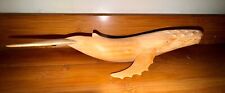Wooden Whale Carving - Hand Carved Humpback Whale 30cm