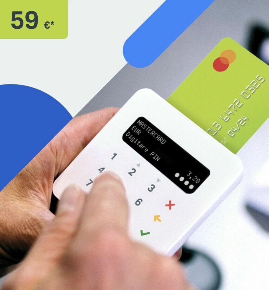 SumUp Air Lettore carte di credito. POS mobile contactless NFC, Bluetooth, Wi-Fi - Immagine 1 di 4