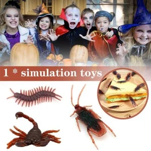 Halloween Fake Plastic Cockroaches Rubber Toy Joke Prop Decoration J6J4 - Picture 1 of 15