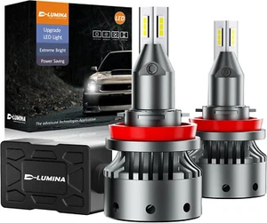 D-Lumina Light Bulbs H11 H8 H9 LED Lenticular Canbus, 120W 20000LM 6500K White, - Picture 1 of 9