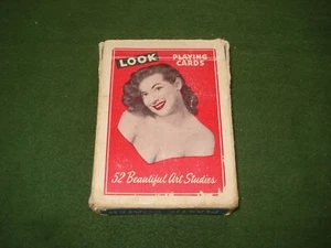 1950's PIN - UP GIRL PLAYING CARDS - BATHING SUIT BEAUTIES, VERY NICE  - Picture 1 of 12