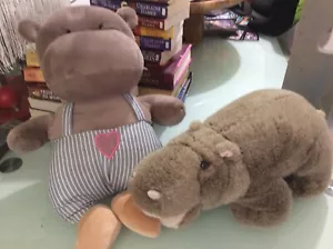 House Hippos Hippopotamus Plush Stuffed Animals, 15" hippo toys gifts set of 2 - Picture 1 of 8