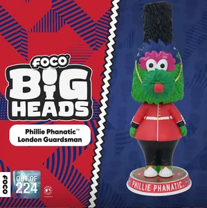 Phillie Phanatic 2024 MLB London Series Guardsman Uniform Bighead Bobblehead - Picture 1 of 6
