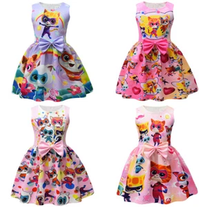 SuperKitties~ Sleeveless Dress Girls Skater Dress Ginny Buddy Sparks Baby Dress - Picture 1 of 10