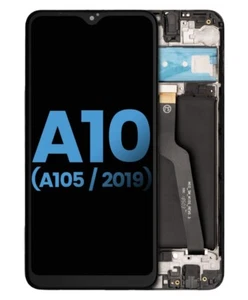 SAMSUMG GALAXY A10 (A105/2019) (SINGLE CARD VERSION) LCD ASSEMBLY WITH FRAME - Picture 1 of 1