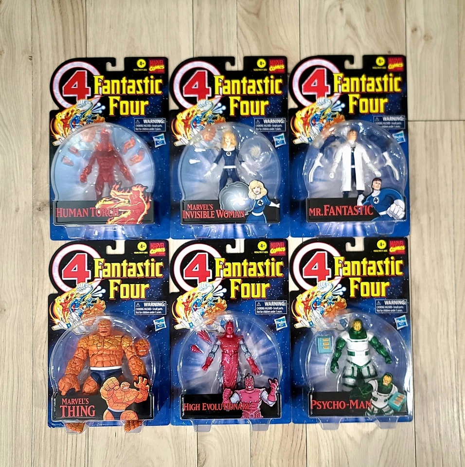 Lote de 4 conjuntos de series retro Marvel Legends Fantastic Four Foto 1 de 1