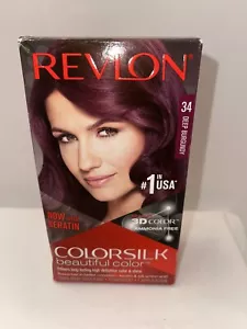 Revlon Colorsilk Beautiful Color Permanent Hair Dye 34 Deep Burgundy No Ammonia - Picture 1 of 3