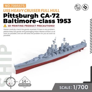 SSMODEL 1/700 Model Kit USS Pittsburgh CA-72 Baltimore Class Heavy Cruiser 1953 - Picture 1 of 5