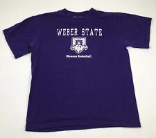 VINTAGE Weber State Wildcats Shirt Womens Size Medium M Purple Basketball Adidas