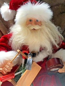 Vintage Weihnachtsmann Regal Sitter Uhrmacher Reparatur Uhr mit Box - Bild 1 von 19