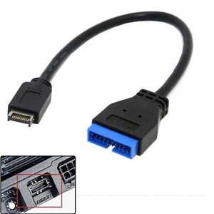 20Pin(19-pin) USB3.0 Male to Type-e USB 3.1 Gen2 A-KEY Male Extension Cable - Picture 1 of 4