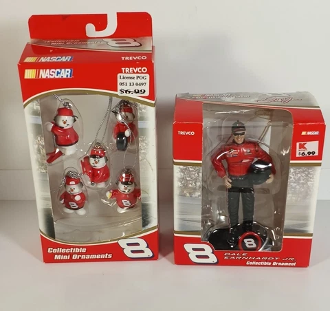 2004 Trevco Dale Earnhardt Jr #8  Figure Lot Set Christmas Ornament Set NASCAR Cover