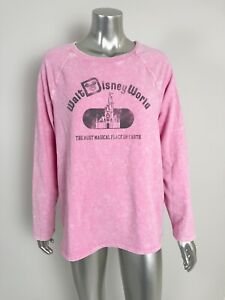Disney Magic Kingdom Sweatshirt Women’s M Pink Lightweight Tie Dye Disneyland