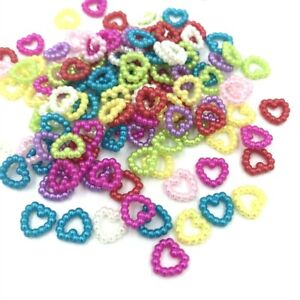 200pcs 12mm Heart Shape Beads For Scrapbooking Decoration DIY Jewelry Making