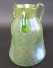 Authentic LOETZ PAPILLION Three-Handled Art Glass Vase c. 1910 Bohemian antique