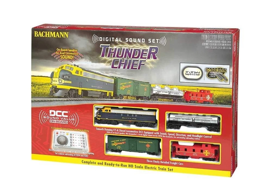 Bachmann HO Scale Thunder Chief con EZ Command Sound Train Set 00826 Foto 1 de 1