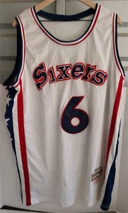 Mitchell & Ness Hardwood Classic 1977-78 Sixers J. Erving #6 Jersey White 54 - Picture 1 of 6