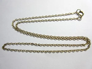 Vintage SOLID 9ct, 9K GOLD 16" long Belcher, Cable Link NECKLACE, CHAIN - Picture 1 of 3
