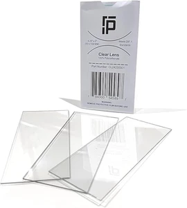 10er Pack 2x4,25 klare Schweißlinsen, Ersatz klare Schweißlinse 2X4 1/4, - Bild 1 von 12