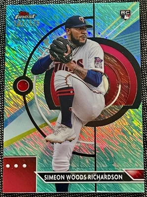 2023 Topps Finest Simeon Woods Richardson Aqua Shimmer Refractor RC /175 Twins - Image 1 of 2
