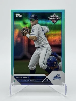 2023 Topps Pro Debut #PD-24 JACE JUNG | Aqua Foil /75 - Image 1 of 2