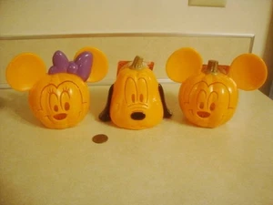 Collection Disney MINI Light Up Pumpkins MICKEY MINNIE & PLUTO Halloween Decor! - Picture 1 of 7