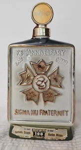 Kentucky Sigma Nu Fraternity Vintage Jim Beam Dekanter leer - Bild 1 von 3