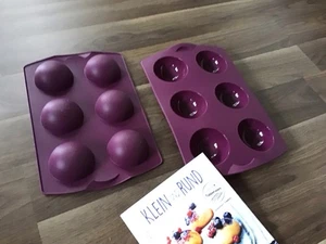 Tupperware 2 X Silikon Backform Kreativa mit Rezeptheft Halbkugel - Bild 1 von 1