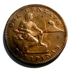 elf Philippines USA 1 Centavo 1941 M World War II Manila Mint - Picture 1 of 2