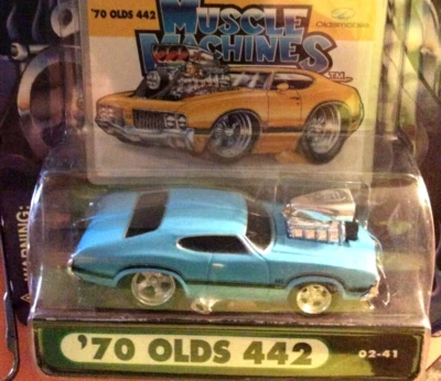  MUSCLE MACHINES 1970 OLDS 442 W30 1:64 DIECAST  70 OLDSMOBILE 442 - - Image 1 of 2