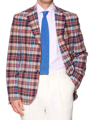 SARTORIA PARTENOPEA Madras Seersucker Summer Jacket NEW Current Model - Image 1 of 4
