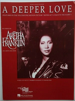 1992 A Deeper Love Sheet Music Aretha Franklin Photo Cover NOS P/Vocal/G - Image 1 of 4