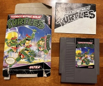 Teenage Mutant Ninja Turtles Nintendo NES Video Game Complete Box Manual Tested - Image 1 of 4