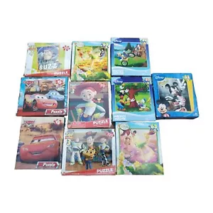 Disney Lot Of 10 Collectible Small Puzzles 48 To 63, 90 To 100 Pieces - Picture 1 of 10