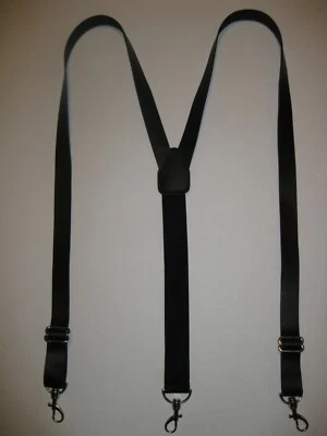Tirantes para hombre, cuero falso estilo Y con broches de presión giratorios/trabillas para cinturón, EE. UU. Foto 1 de 4