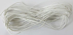 10mtr x 1.5mm Waxed Cotton Cord - WHITE- Craft Thong Thread String Laces - Picture 1 of 1