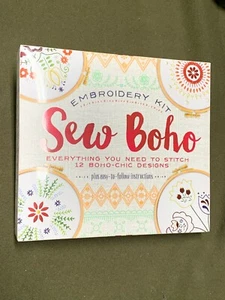 Sew Boho Embroidery Craft Kit New Everything to Stich 12 BOHO-CHIC Designs NEW - Picture 1 of 3
